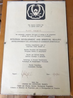 photo diplome Association Le Rêve Thérapeute