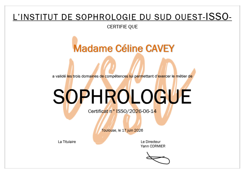 photo diplome Céline CAVEY