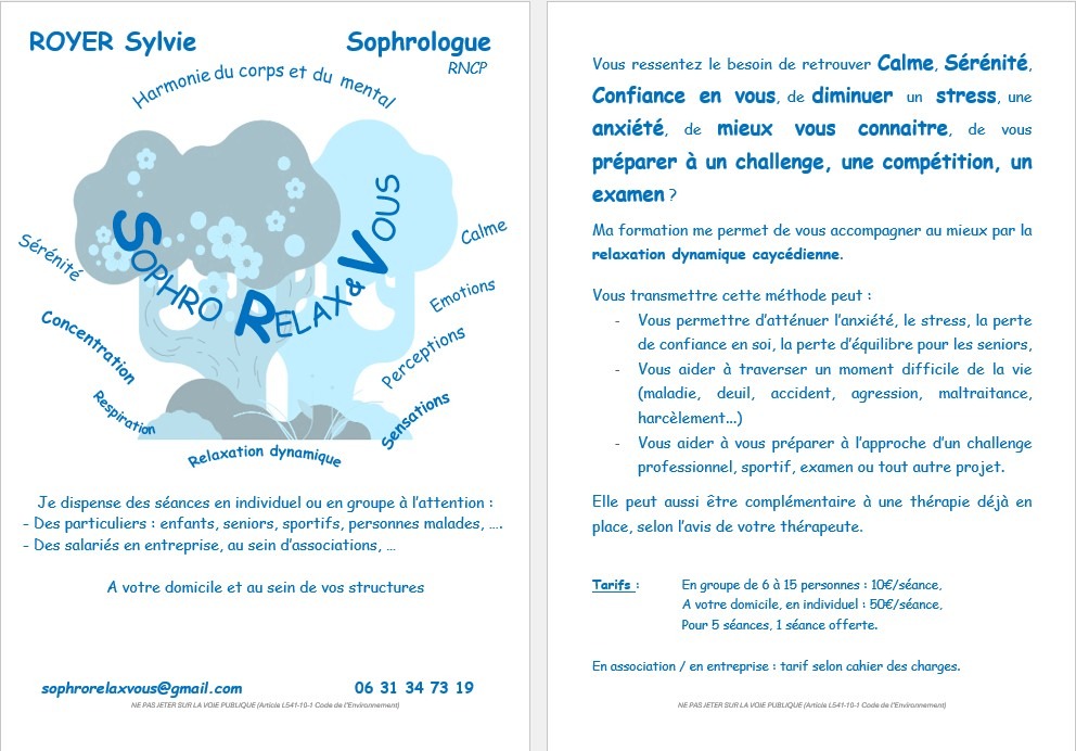 photo activite Sophro Relax&Vous