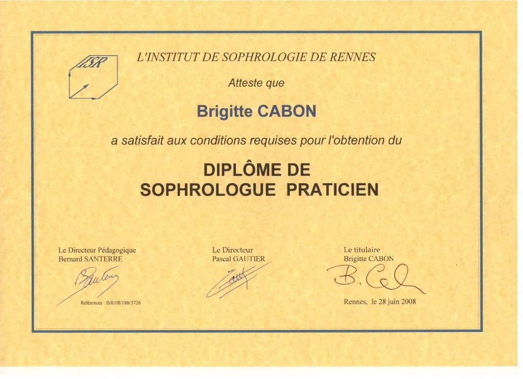 photo diplome Brigitte Cabon