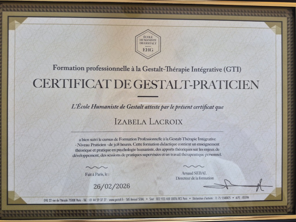 photo diplome Izabela Lacroix