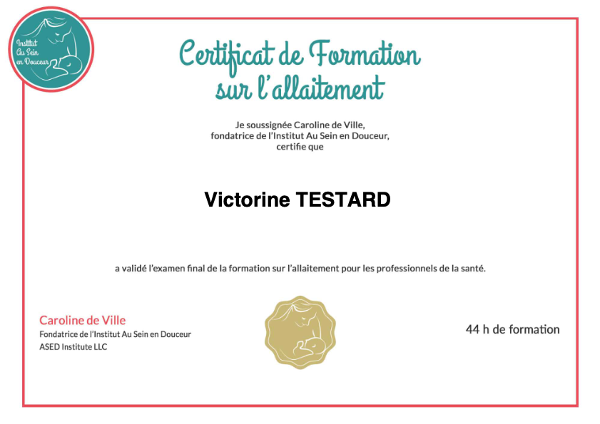 photo diplome Victorine Testard