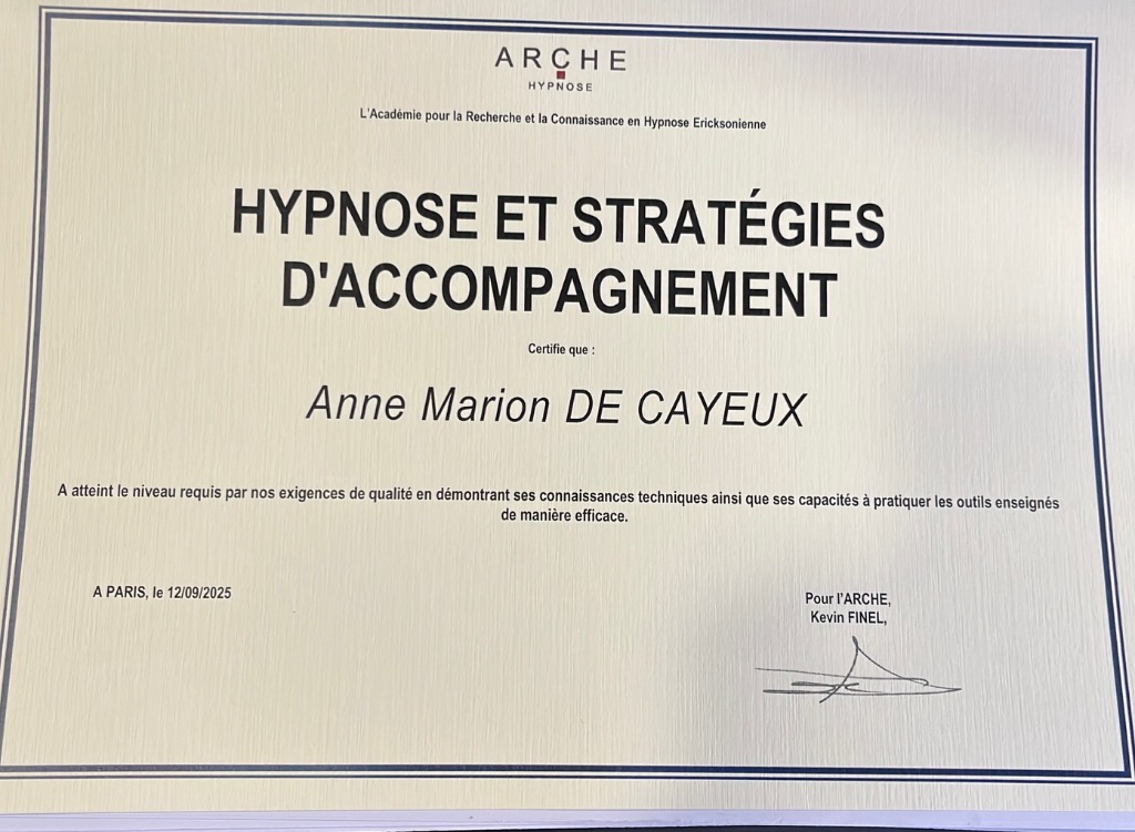 photo diplome Anne Marion de CAYEUX
