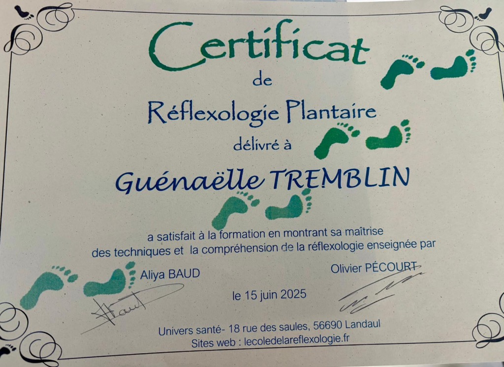photo diplome Points d’Harmonie
