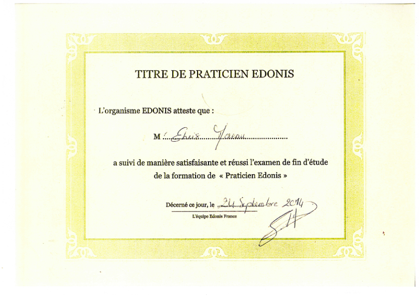 photo diplome CHRIS MOREAU
