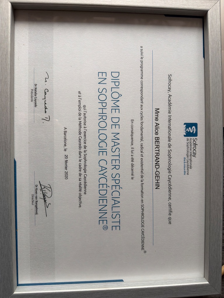 photo diplome Alice Bertrand-Gehin