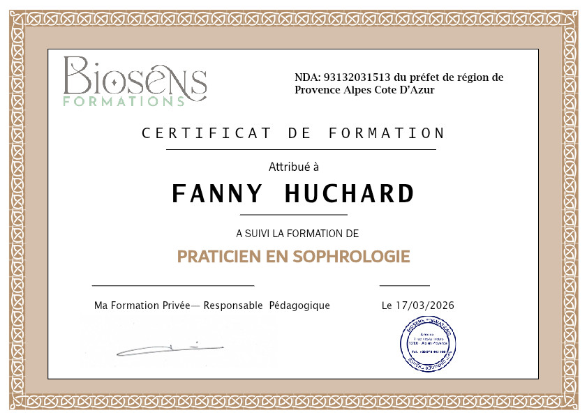 photo diplome Fanny Huchard