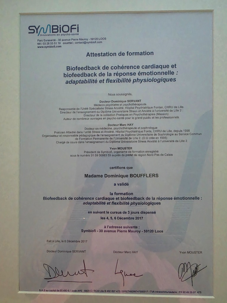 photo diplome Dominique BOUFFLERS