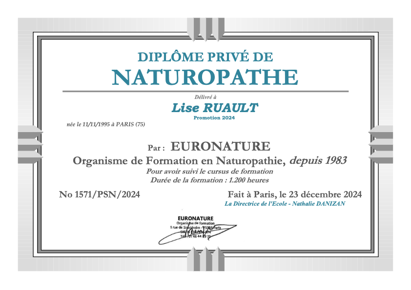 photo diplome Oyé Bien-être