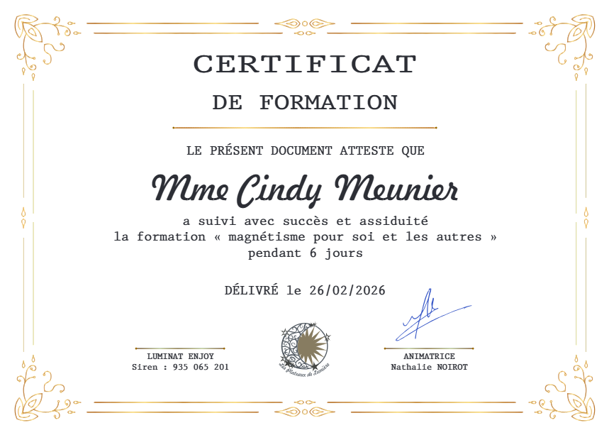 photo diplome Cindy Meunier