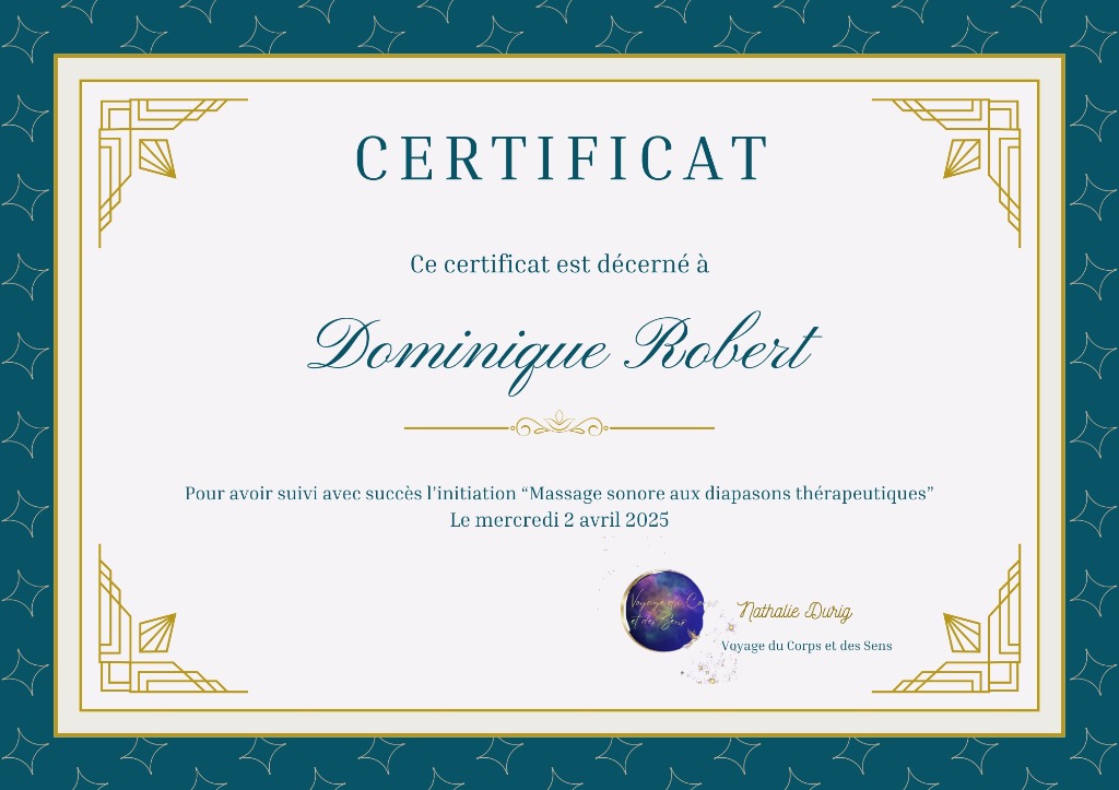 photo diplome Gairi’son’image magnétiseuseénergéticienne
