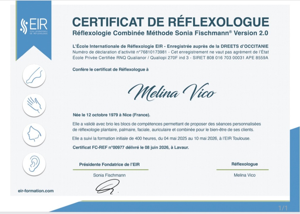 photo diplome Mélina VICO 