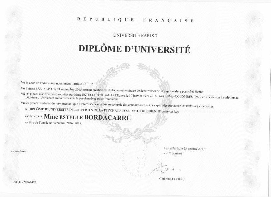 photo diplome Bordaçarre Estelle