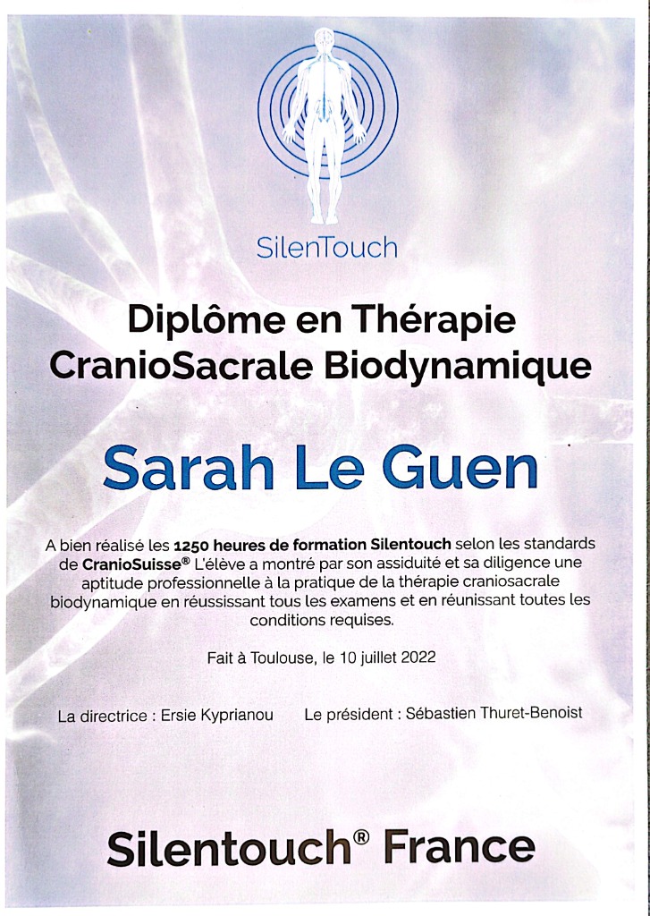 photo diplome Sarah LE GUEN