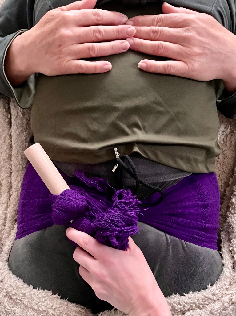 photo seance Bulle de l’Aura - Massage bien-être périnatalité