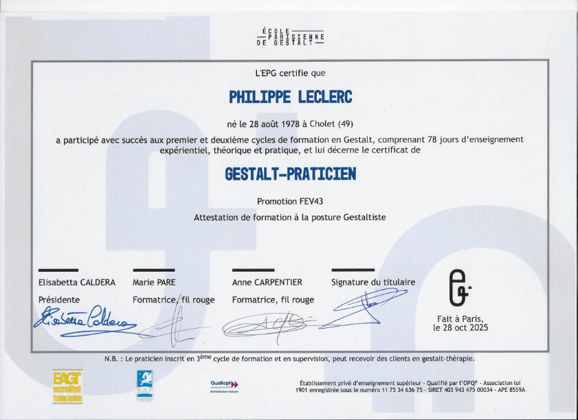 photo diplome Philippe LECLERC