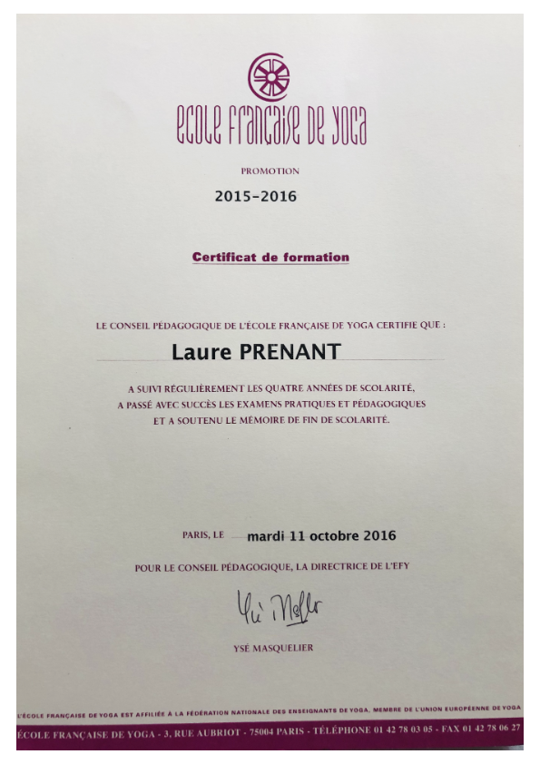 photo diplome Laure Bouvier - Let’Co up