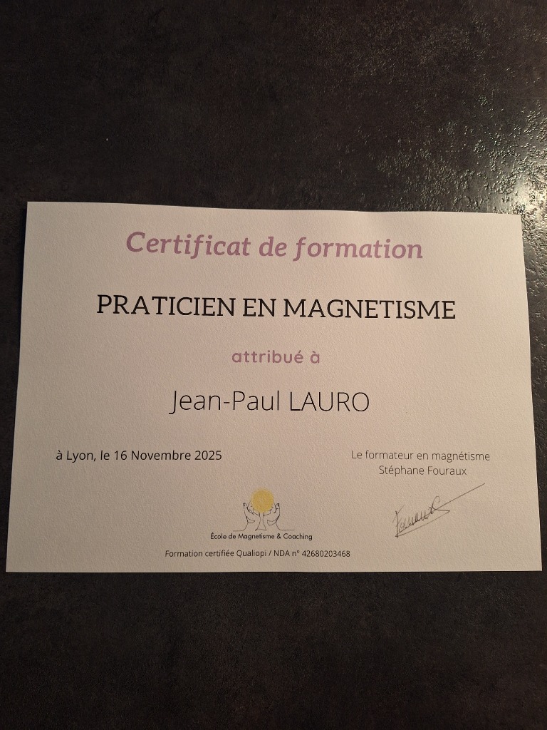 photo diplome JEAN-PAUL