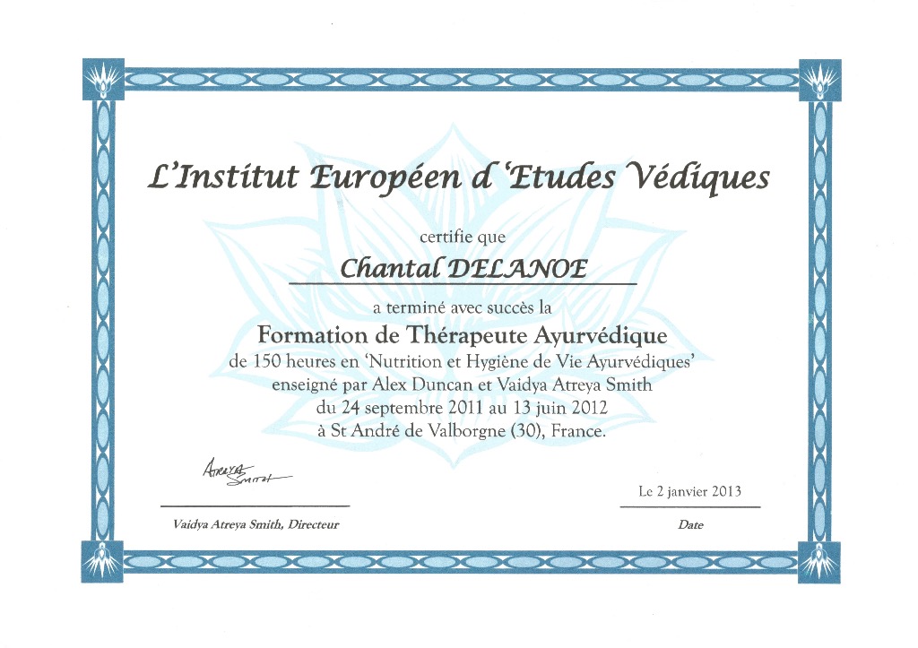 photo diplome Chantal Delanoë