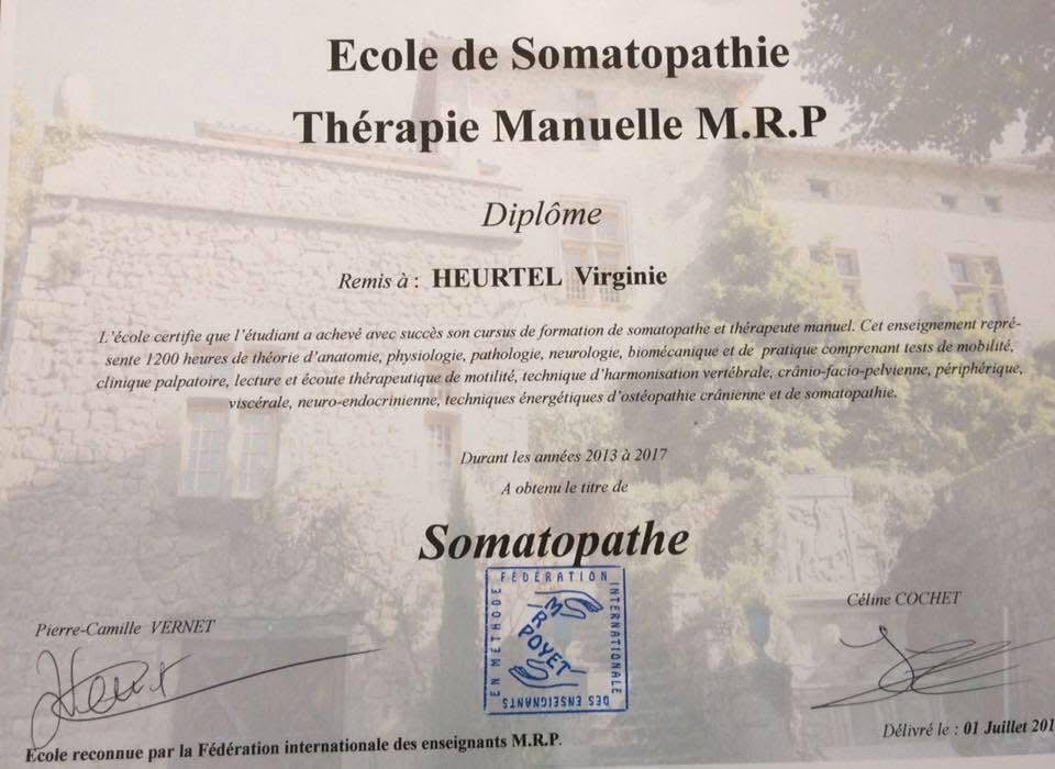 photo diplome Virginie HEURTEL