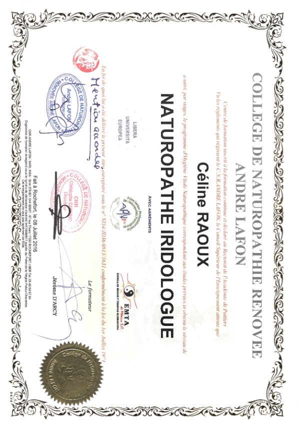 photo diplome Celine RAOUX