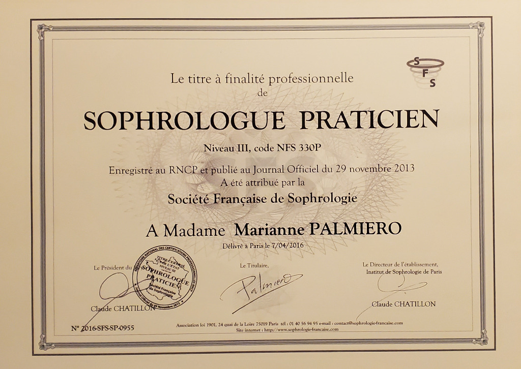 photo diplome PALMIERO Marianne