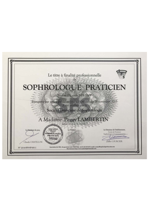 photo diplome Peggy LAMBERTIN