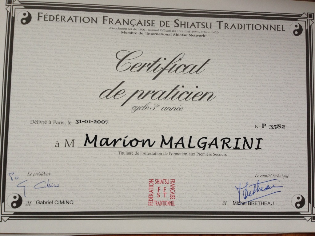 photo diplome MALGARINI Marion