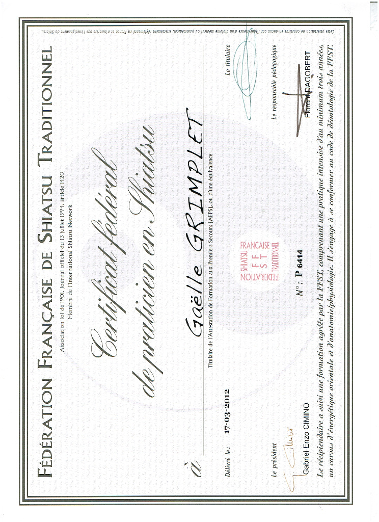 photo diplome Gaëlle Grimplet