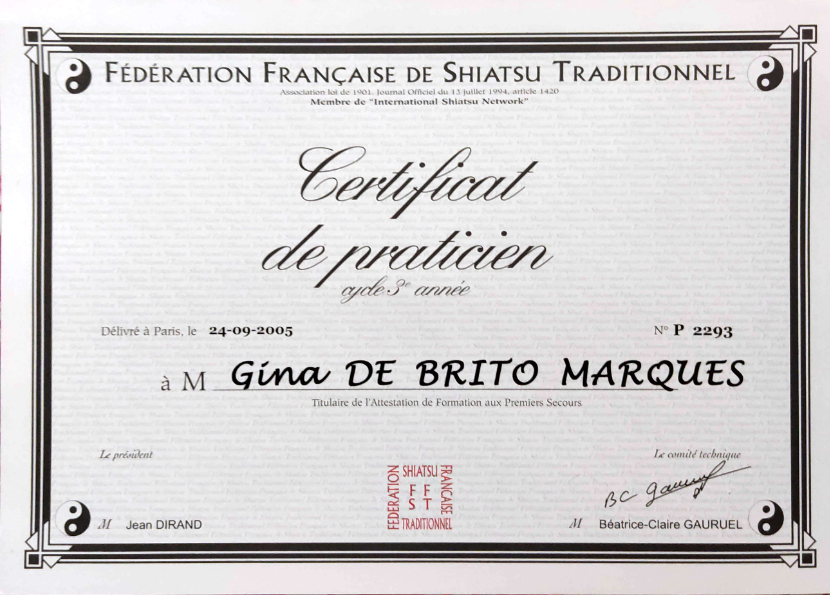 photo diplome DE BRITO Gina