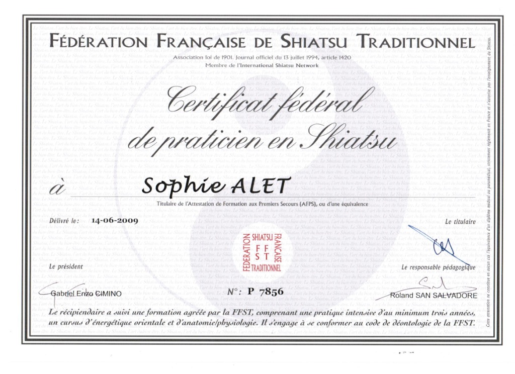 photo diplome ALET Sophie