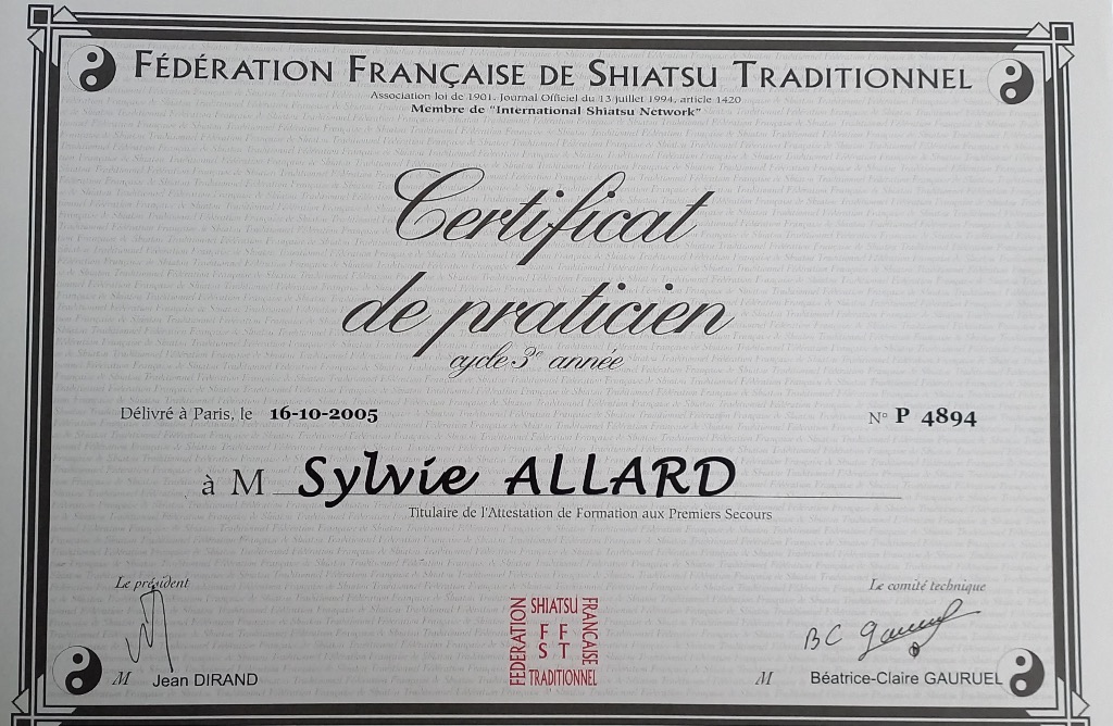 photo diplome Sylvie Allard