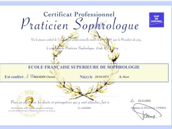 photo diplome Christel  Mandin