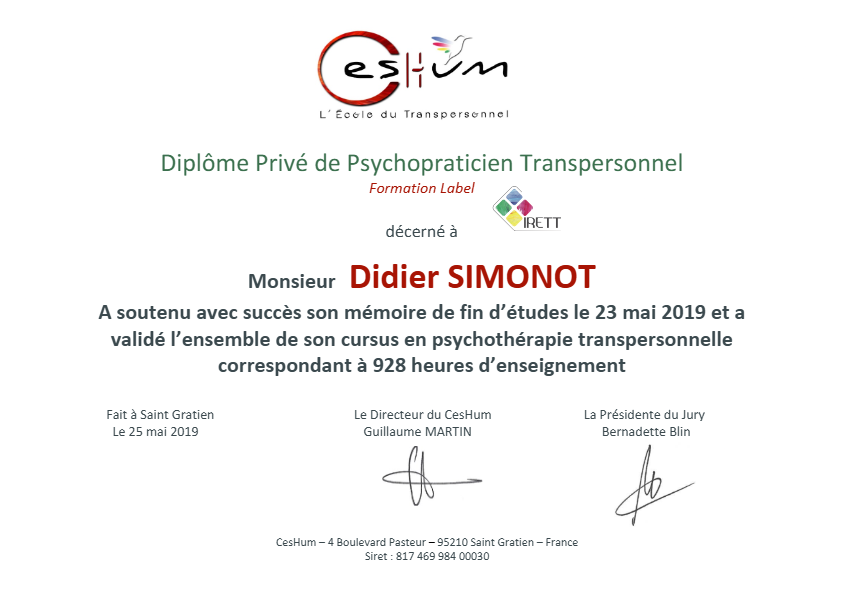 photo diplome Didier Simonot