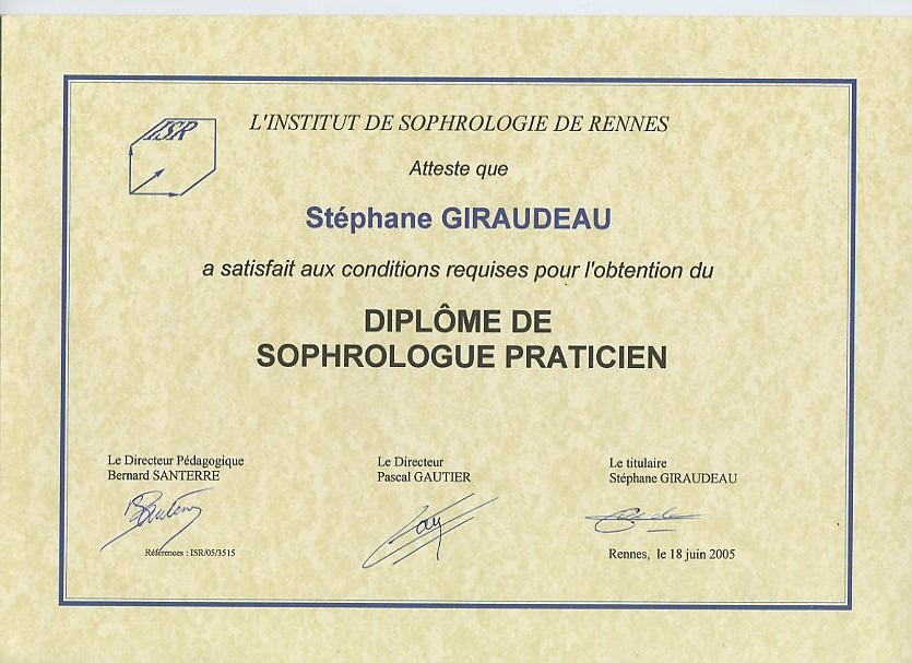 photo diplome Stéphane Giraudeau