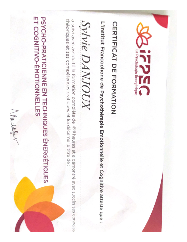 photo diplome Sylvie DANJOUX