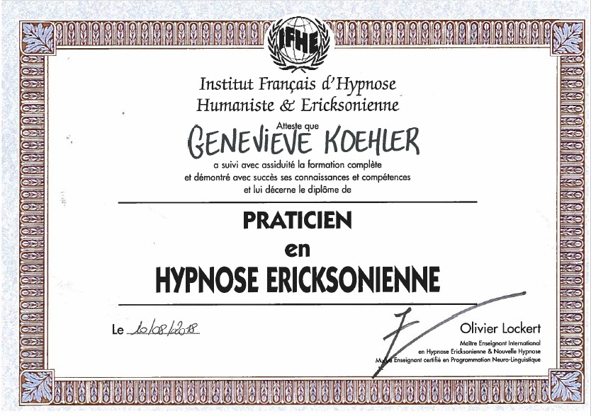 photo diplome genevieve Koehler