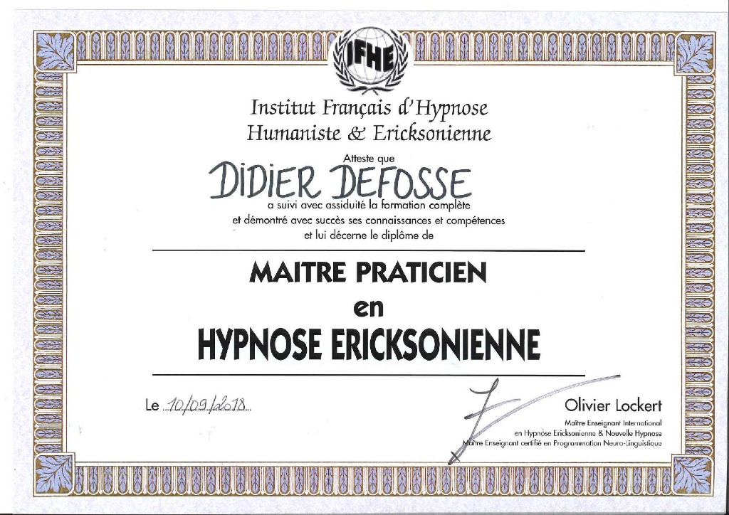photo diplome Didier Defosse
