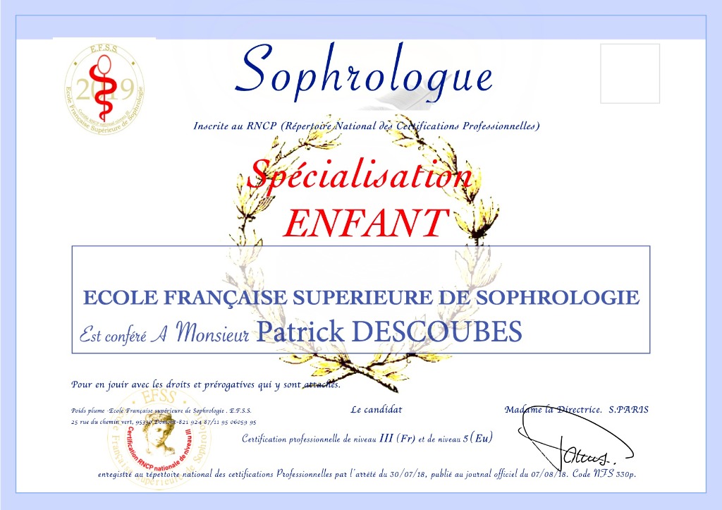 photo diplome Patrick Descoubès