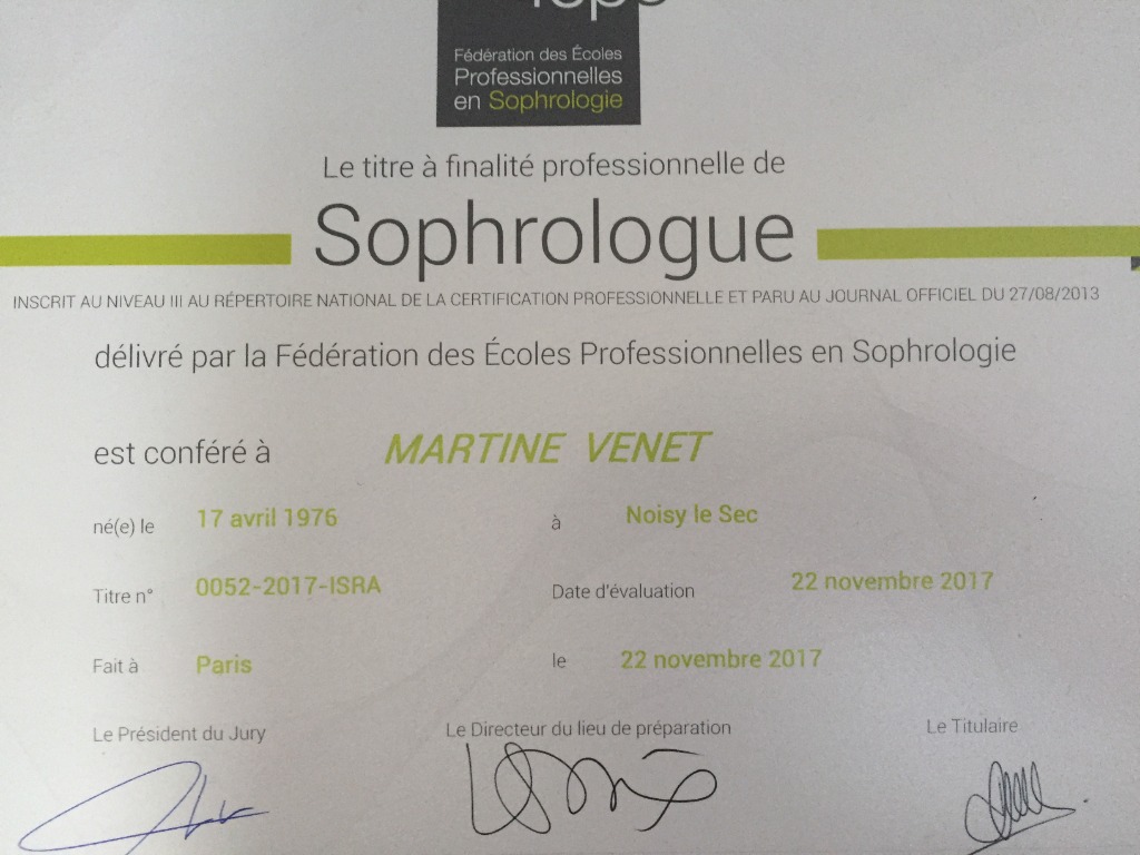 photo diplome Martine VENET