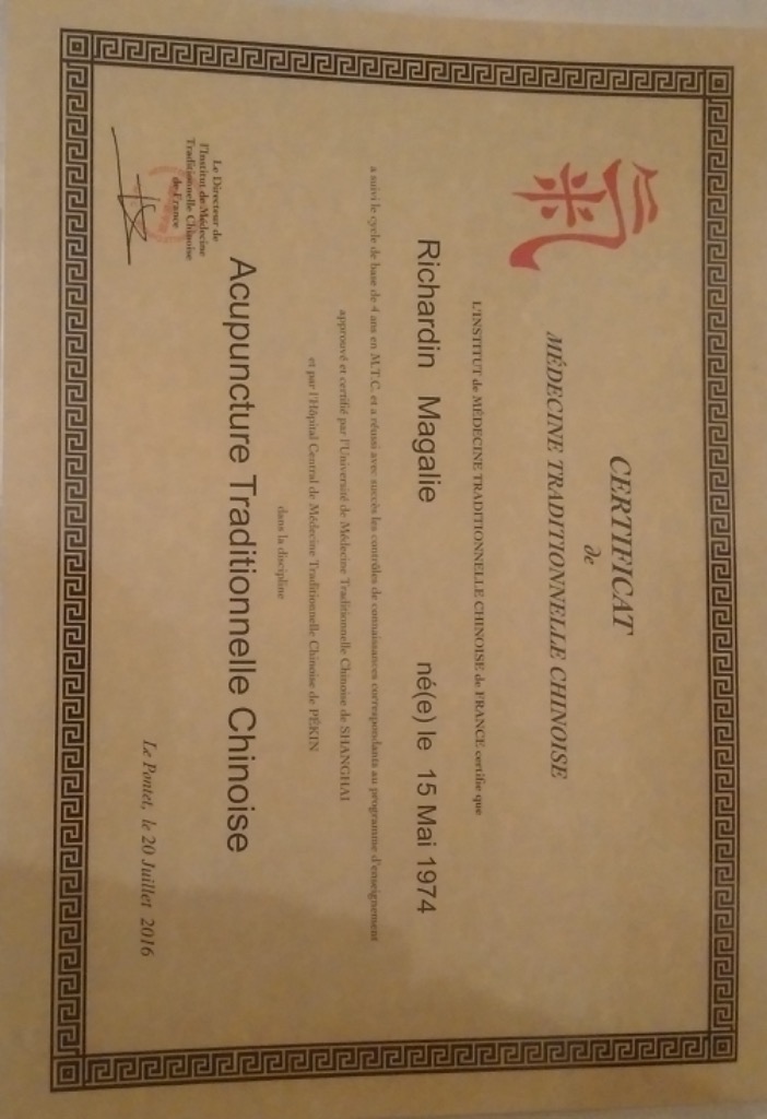 photo diplome RICHARDIN MAGALIE