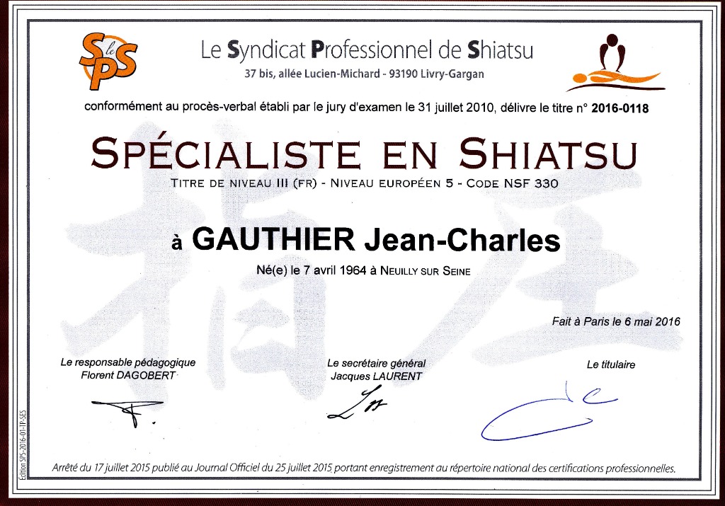 photo diplome Jean Charles Gauthier 