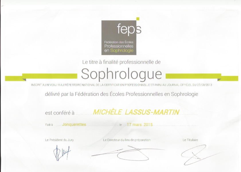 photo diplome Michèle MARTIN