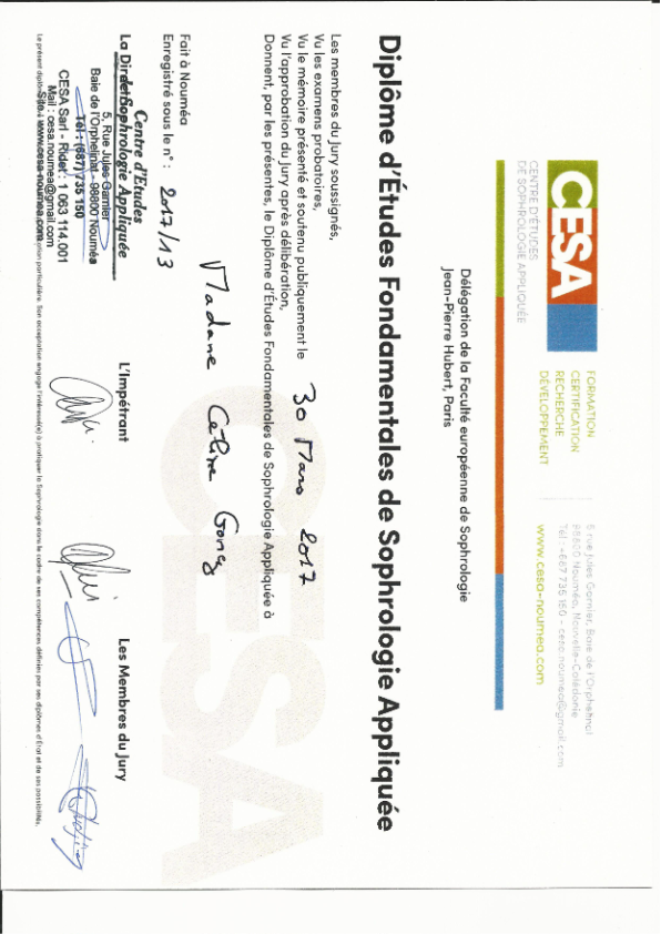 photo diplome GOMEZ Céline