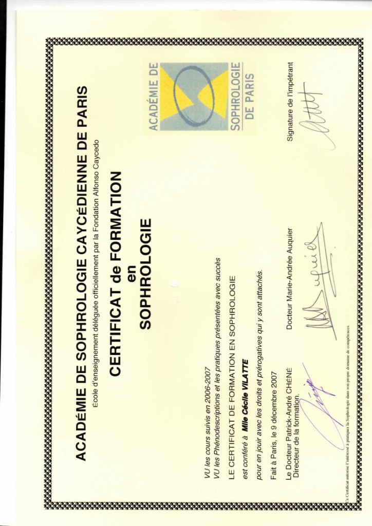 photo diplome Cecile Vilatte 