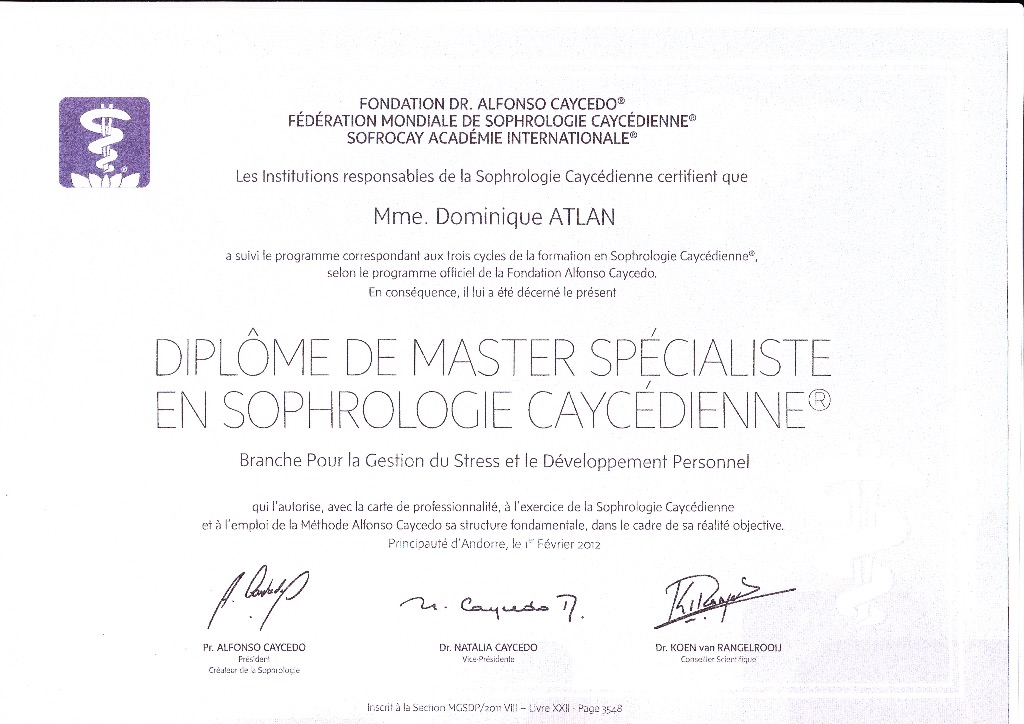 photo diplome Dominique ATLAN