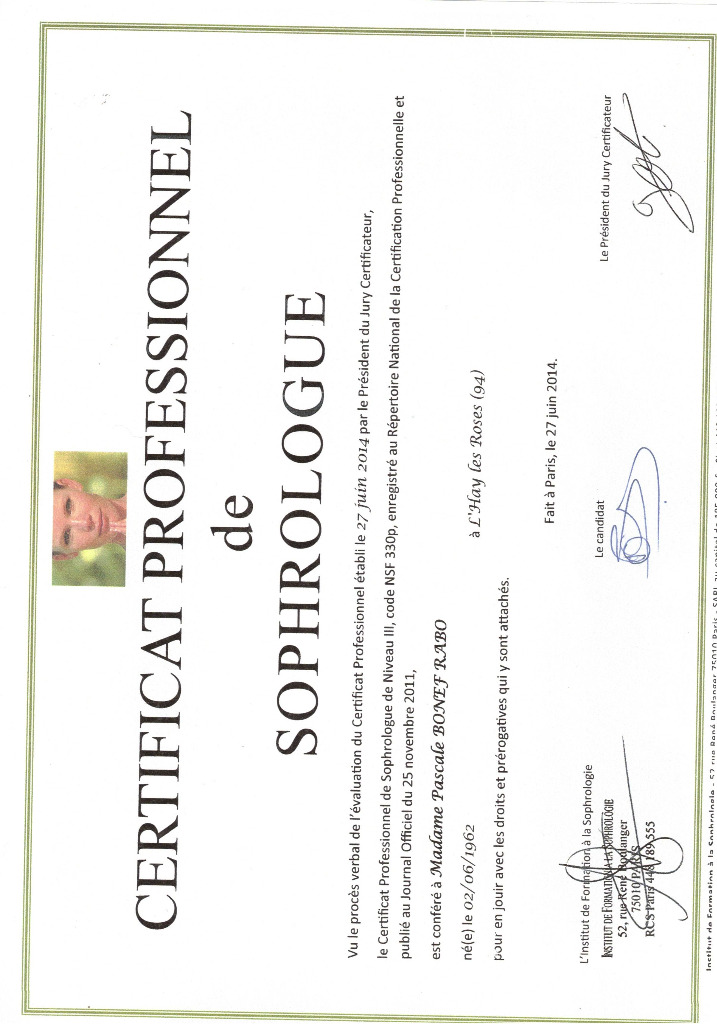 photo diplome Pascale BONEF RABO