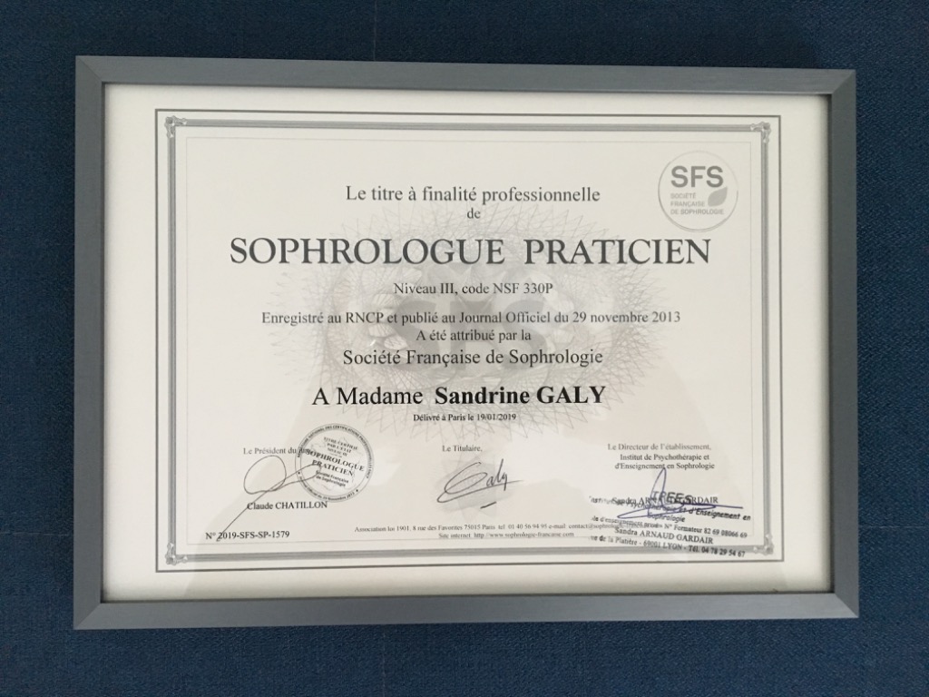 photo diplome Sandrine GALY