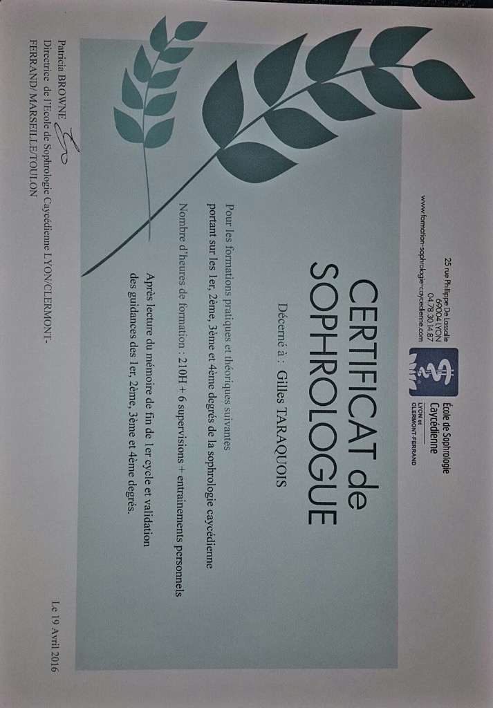 photo diplome TARAQUOIS GILLES