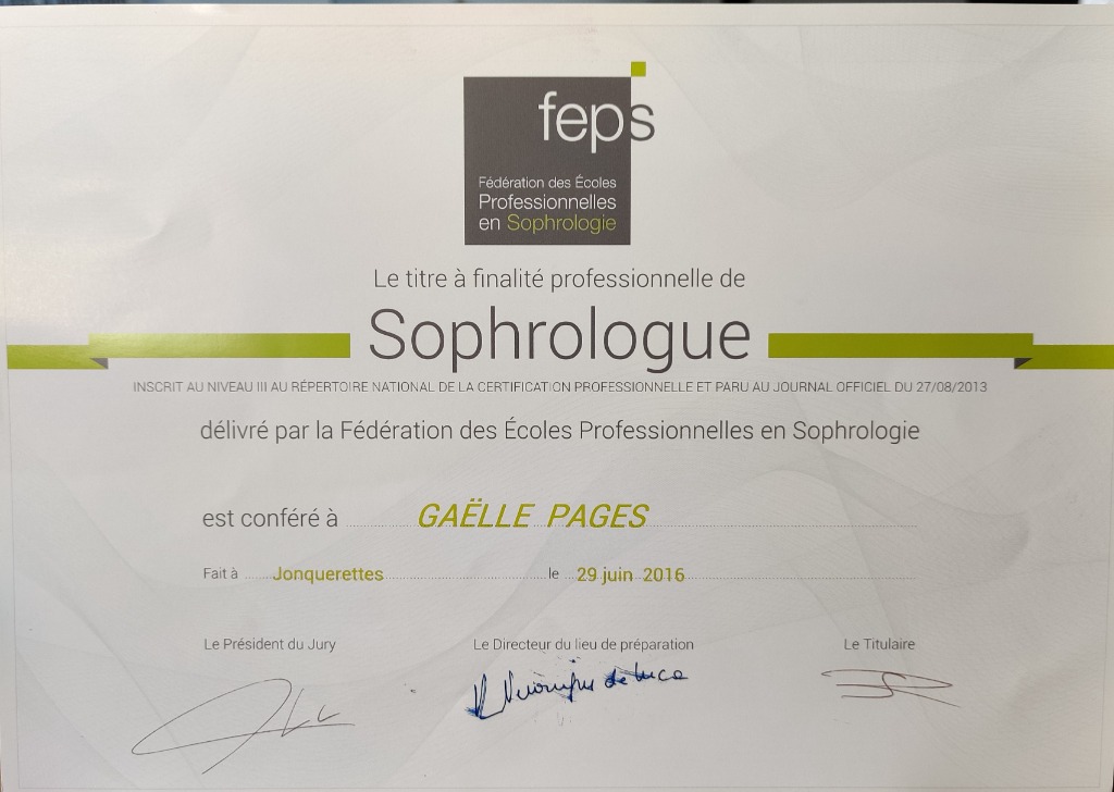 photo diplome Gaëlle Pagès